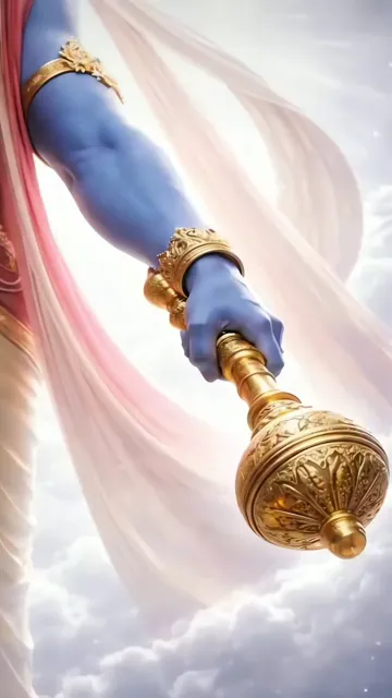 Bhagwan Vishnu Divine Protection With Golden Sudarshana Chakra