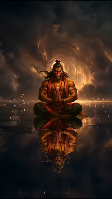 Shiva Meditation With Trishul And Divine Aura
