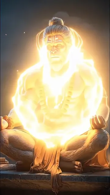Shiva Meditation With Golden Aura And Sacred Symbols
