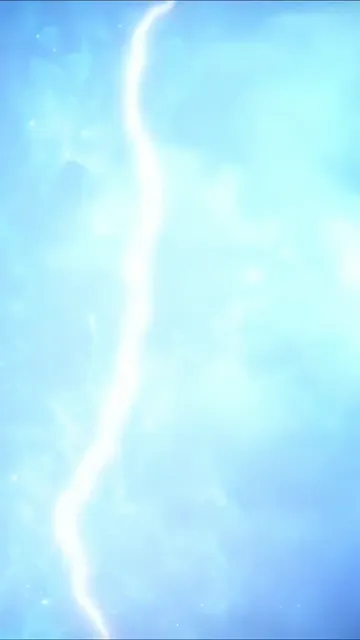 Cosmic Lightning Bolt In Blue Sky Divine Energy