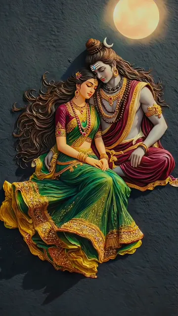 Shiva And Parvati Powerful Darshan Under Moonlight