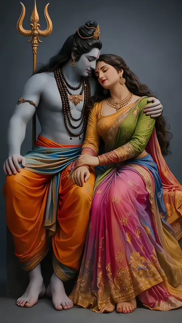 Shiva Parvati Deep Spiritual Bond With Cosmic Energy
