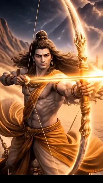 Shiva Divine Protector With Cosmic Energy And Golden Bow