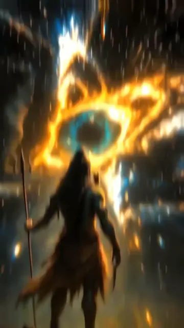 Shiva With Shiv Shakti And Cosmic Eye Aura