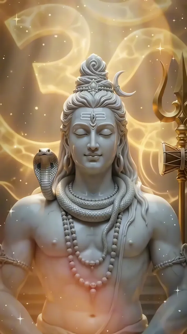Shiva Mahadeva Meditation With Snake And Trishul