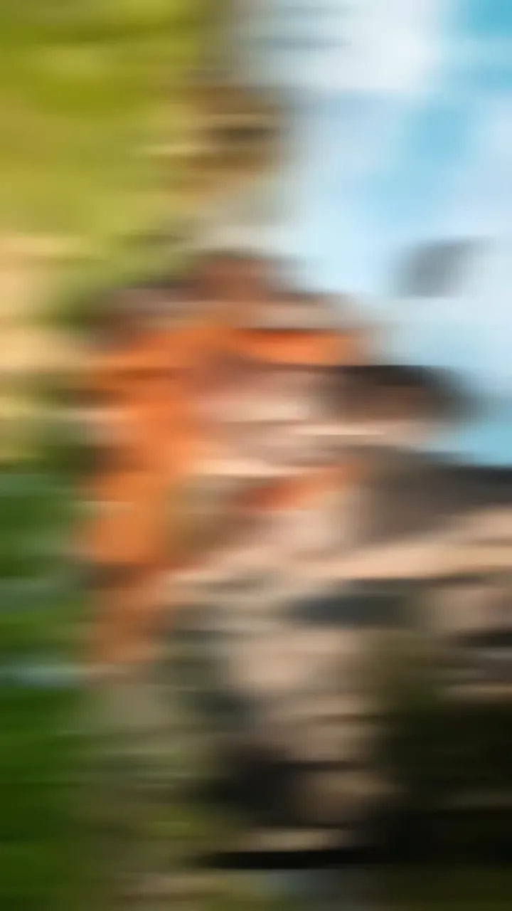Hanuman Running Through Forest With Orange Aura