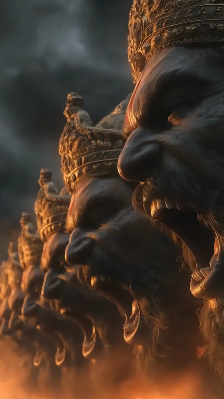 Ravana's Ten Headed Form In Cinematic Dussehra Battle
