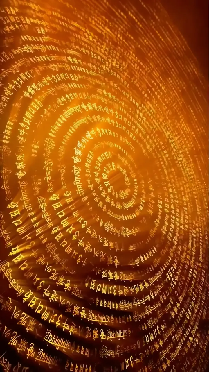 Om Mani Padme Hum Sacred Mantra Spiral Tunnel