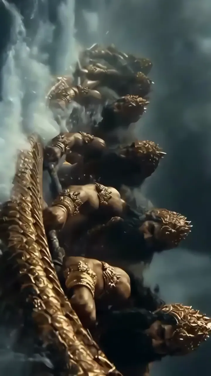 Glowing Shiva With Five Heads And Golden Serpent