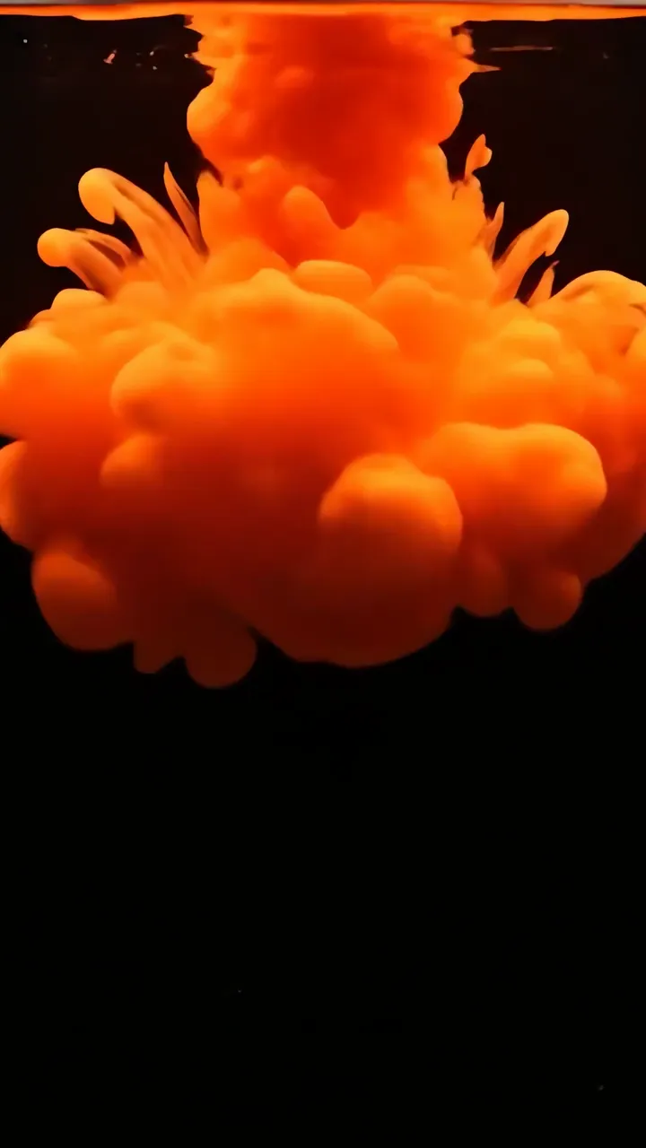 Vibrant Neon Ink Diffusion In Water Abstract Art