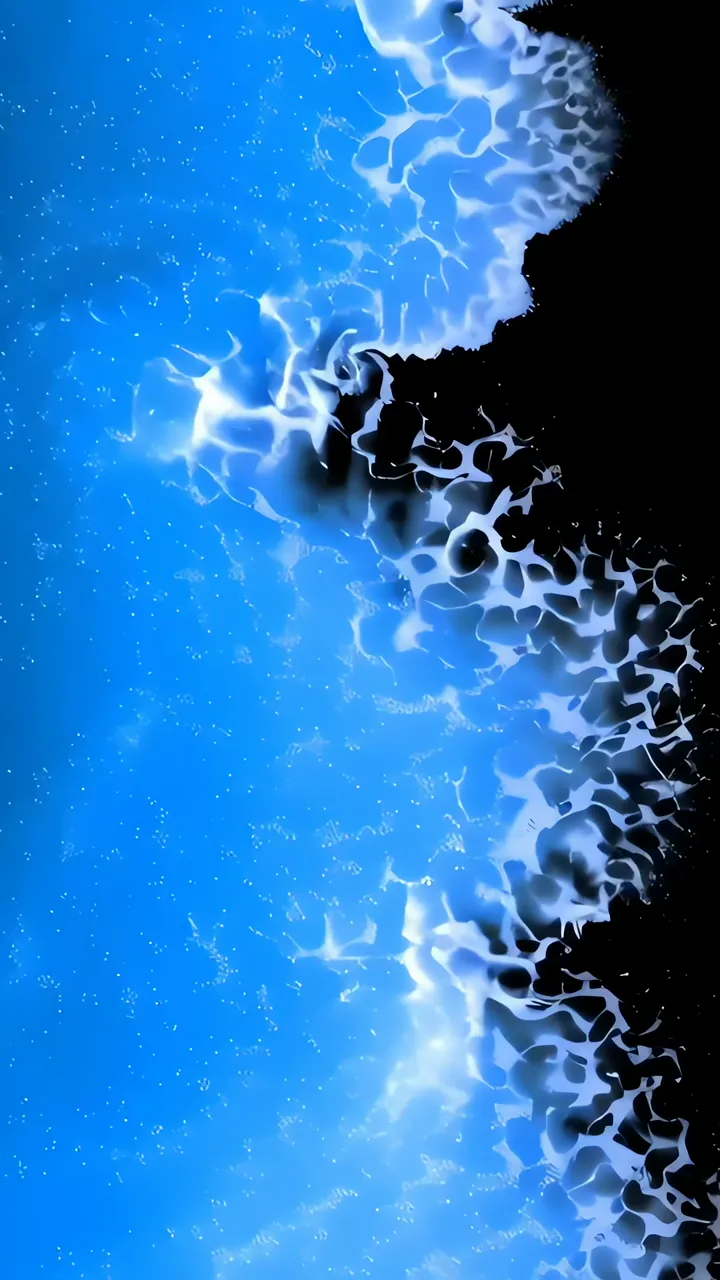 AMOLED Waves Blue Glowing Water Ripple Live Wallpaper