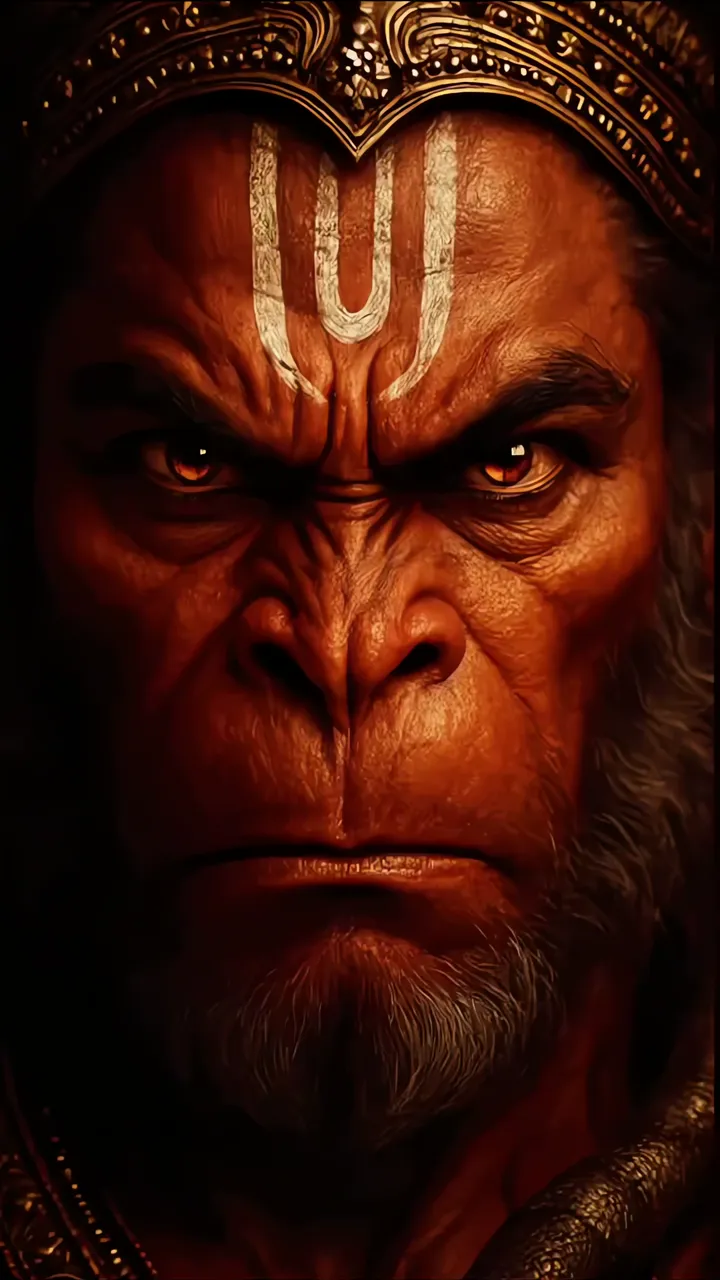 Bajrangbali Intense Red Aura Hindu God