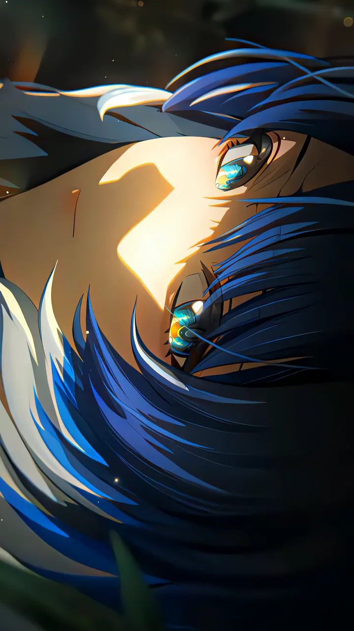Wuthering Waves Anime Girl With Blue Hair And Glowing Eyes