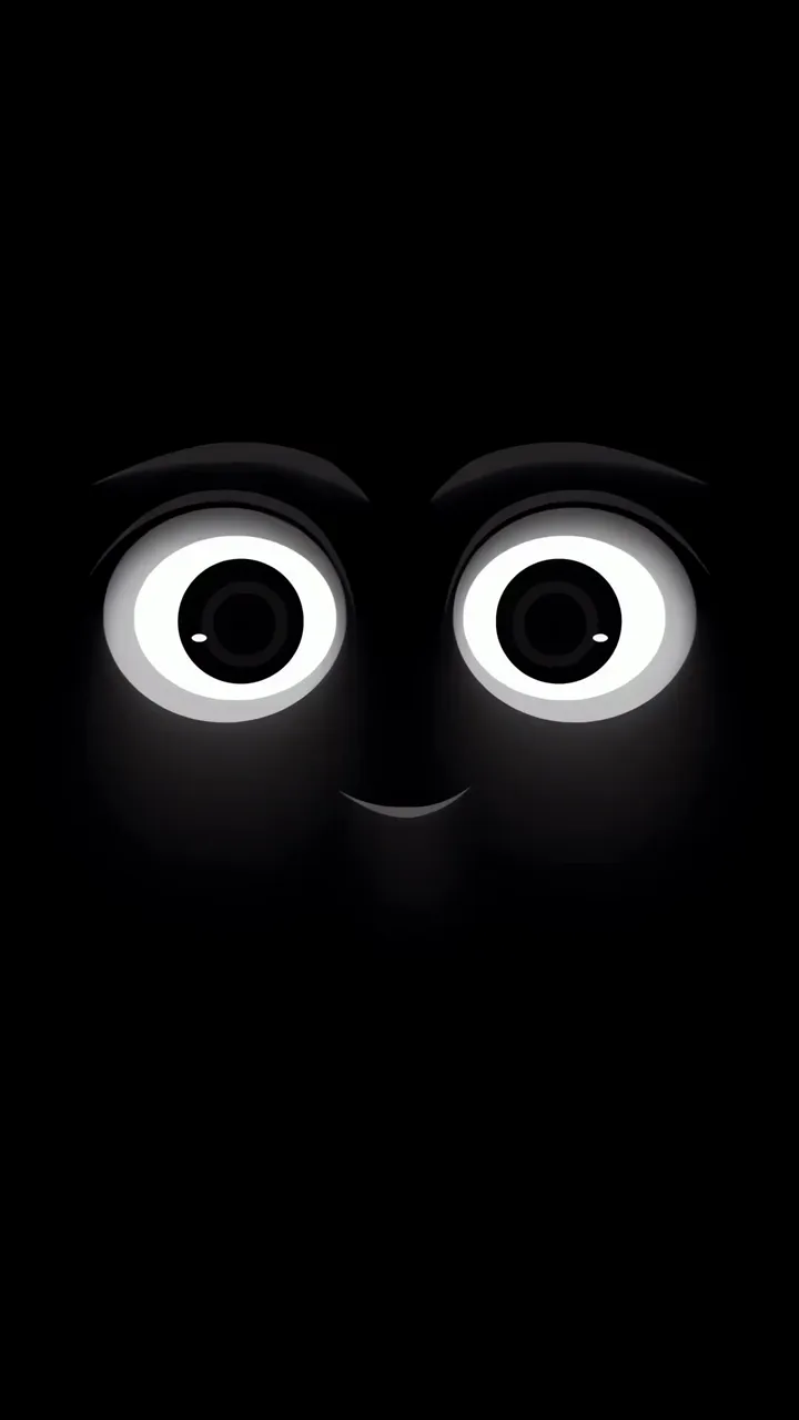 Glowing Eyes In Dark Smile Face Live Wallpaper