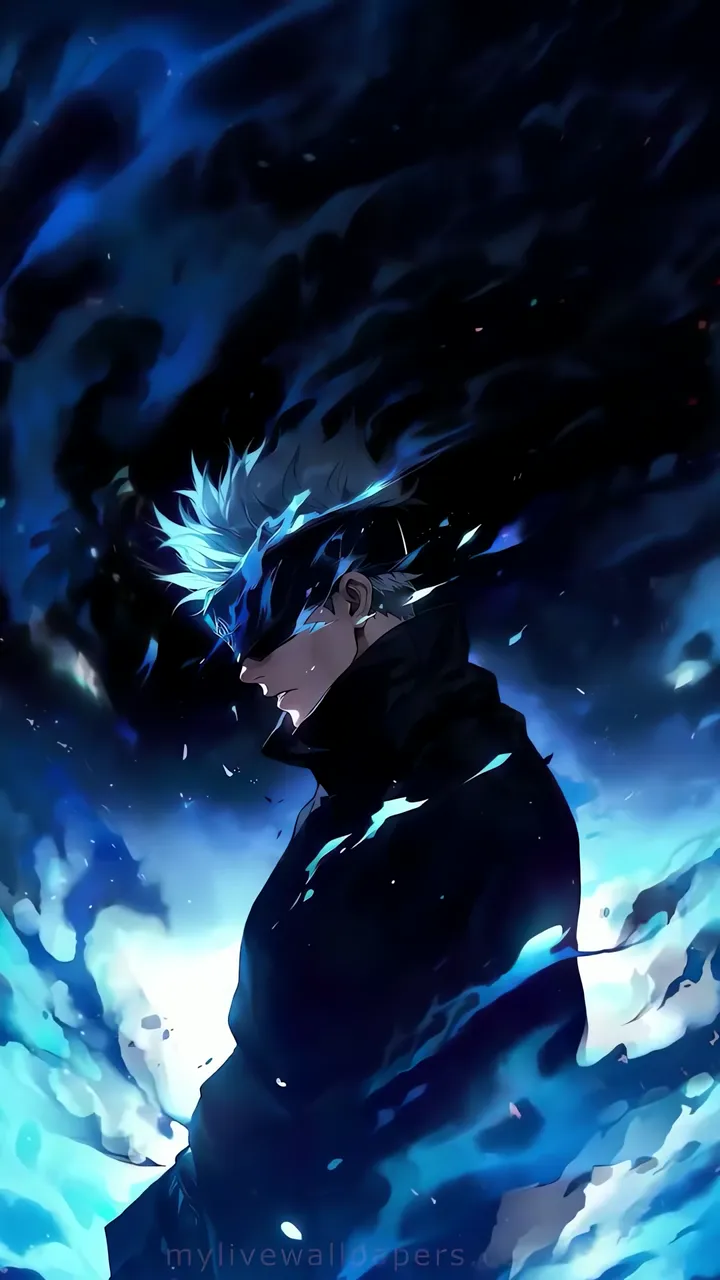 Satoru Gojo Blue Flames Jujutsu Kaisen