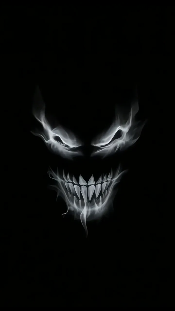 Glowing Venom Skull With Fiery Smoke Effect