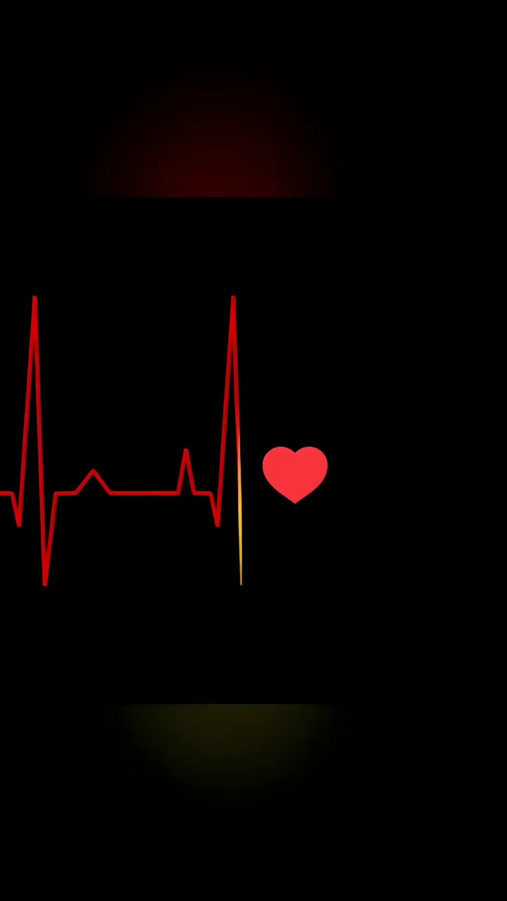 Pulsing Heartbeat With Red ECG Line And Heart Icon