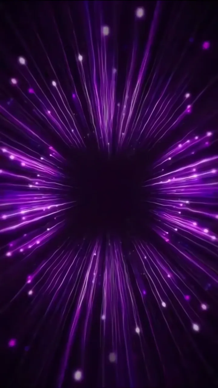 Purple Cosmic Light Burst Space Tunnel
