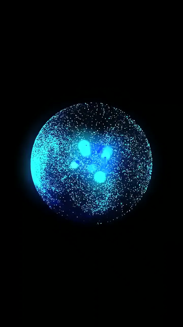 Shimmering Neural Core Particle Orb 3D Art