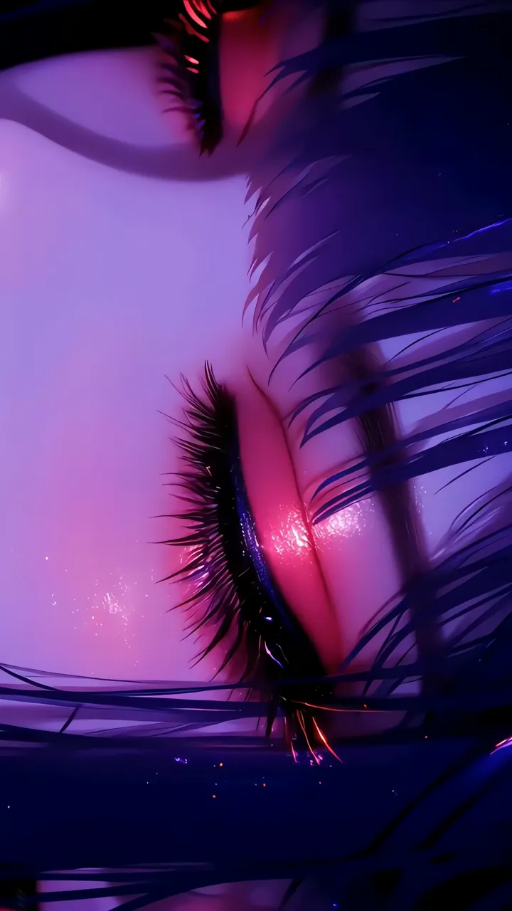 Raiden Shogun Eyes Anime With Glowing Red Iris And Purple Glow