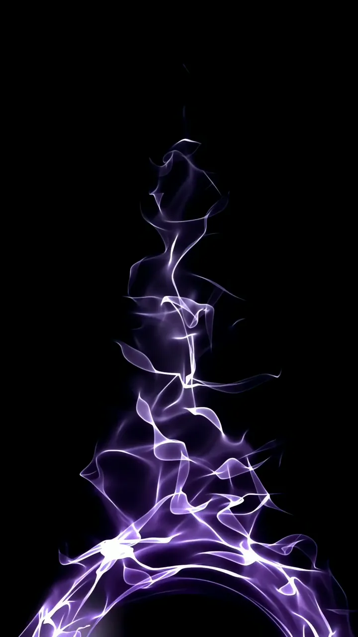 Purple Electric Energy Charging Animation With Glowing Sparks