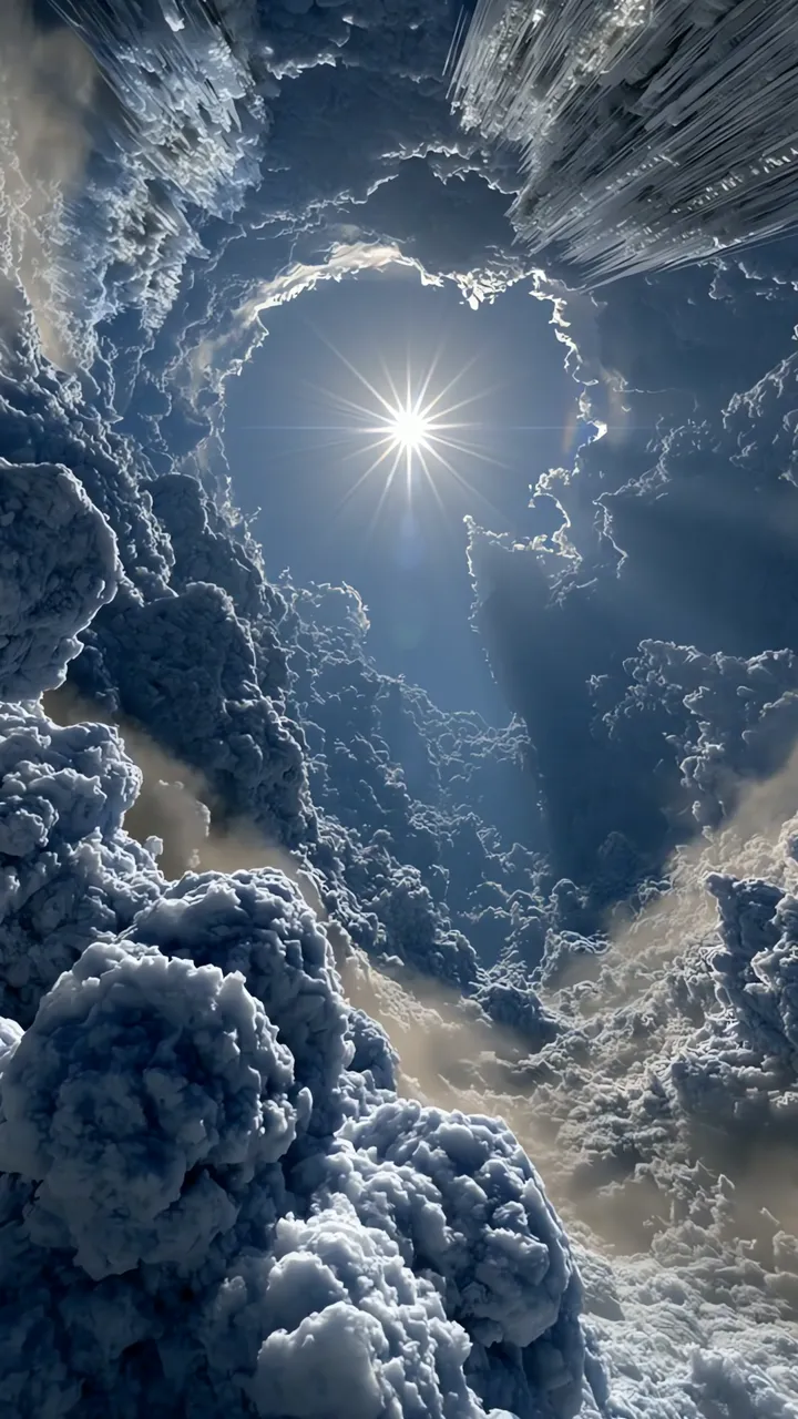 Sunbeam Through Clouds In Heavenly Sky Live Wallpaper