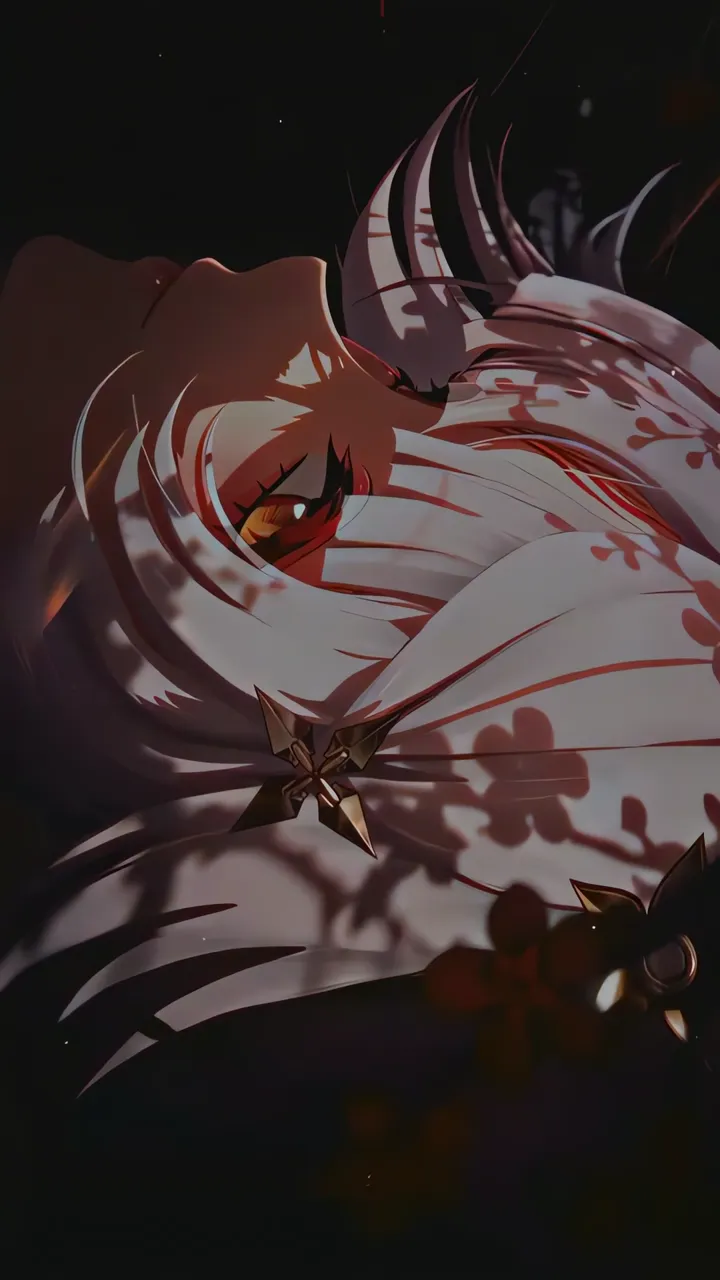 Wuthering Waves Elysium Anime Girl With Cherry Blossom Shadows