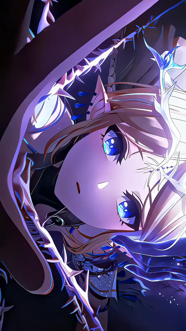 Cartethyia Anime Girl With Blue Glowing Energy And Thorny Aura