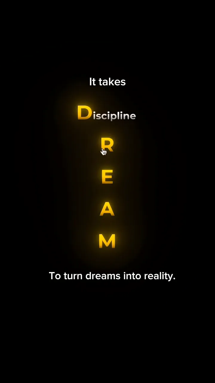 Discipline To Turn Dreams Into Reality Motivational Quote