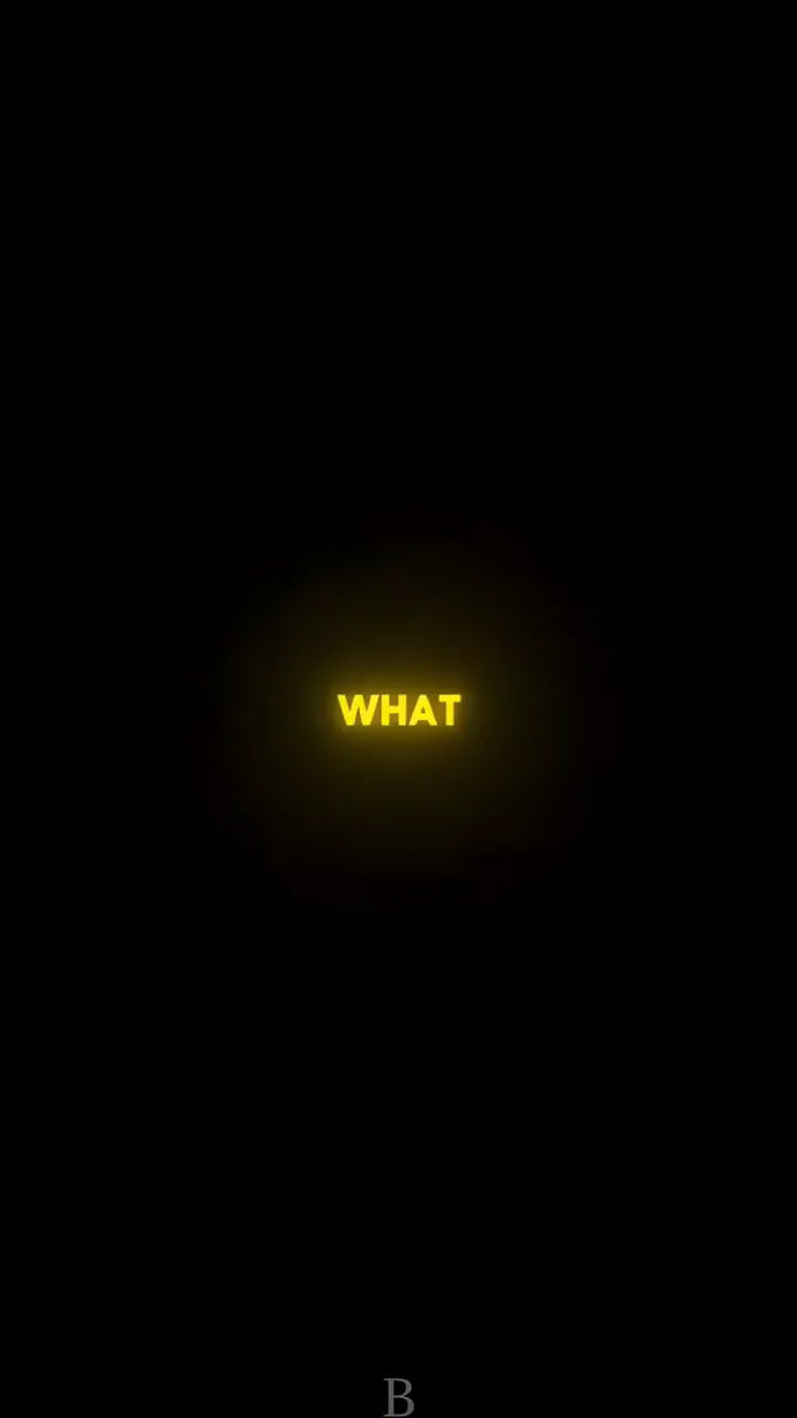 Yellow Glowing WHAT Text Motivational Live Wallpaper