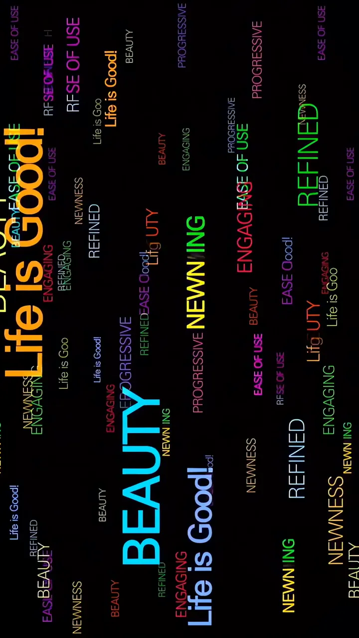 Dynamic Word Cloud Featuring Life Is Good And Beauty