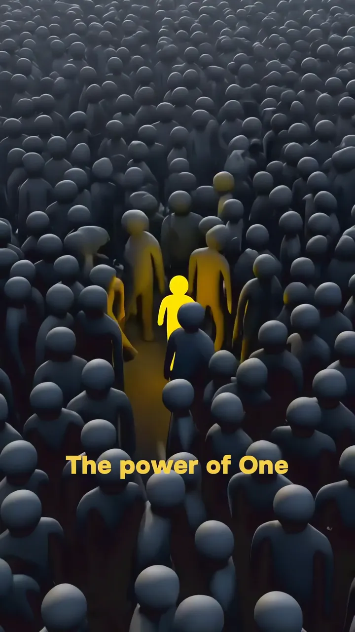 The Power of One Glowing Among Crowds Motivational Live Wallpaper