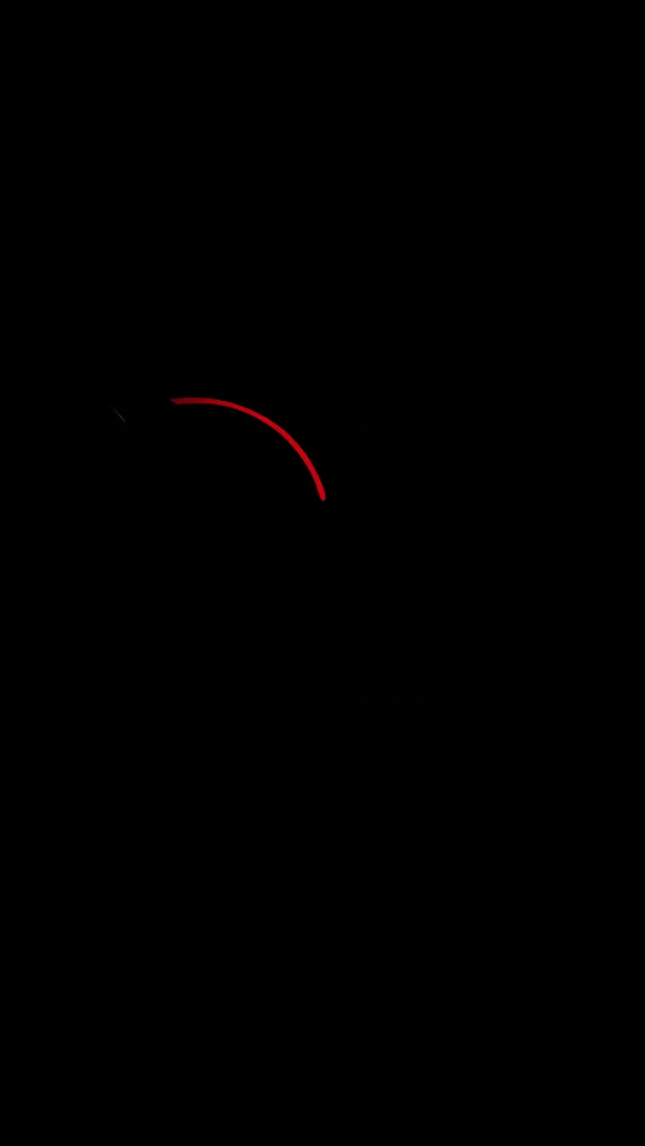 Red Arc Glowing On Black Background Minimalist Live Wallpaper