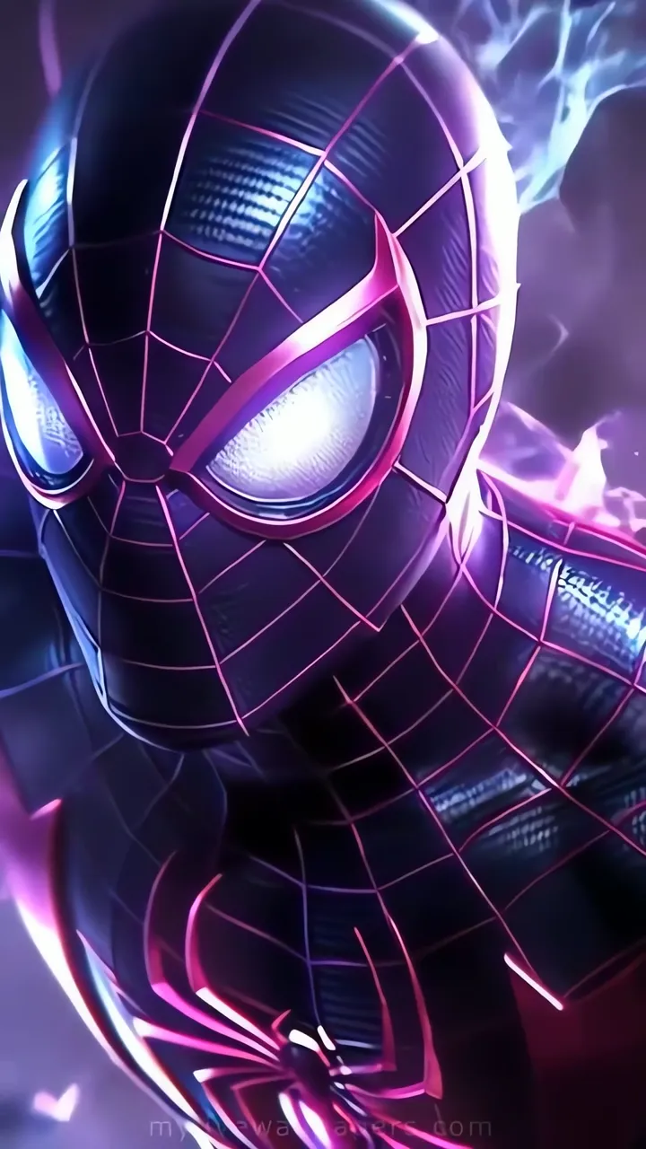 Spider-Man Web of Shadows With Neon Purple Glow