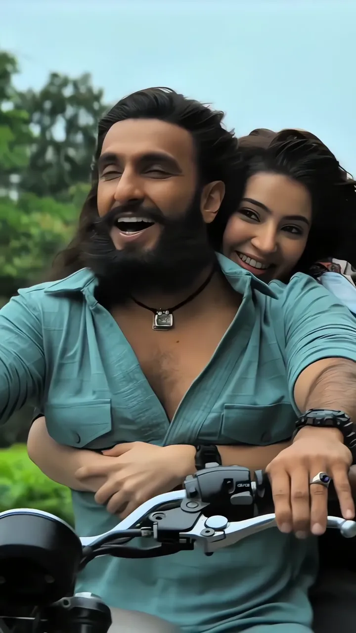 Ranveer Singh And Deepika Padukone Riding Motorcycle Together
