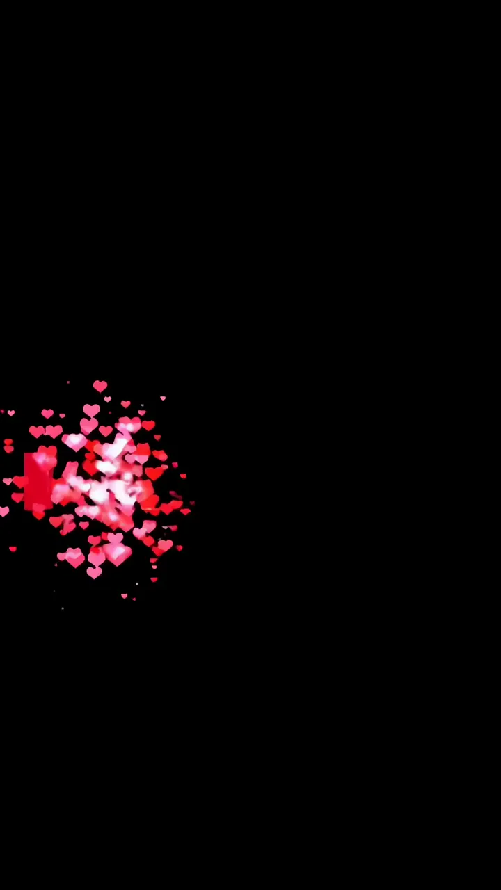 Red Hearts Explosion On Black Background Live Wallpaper