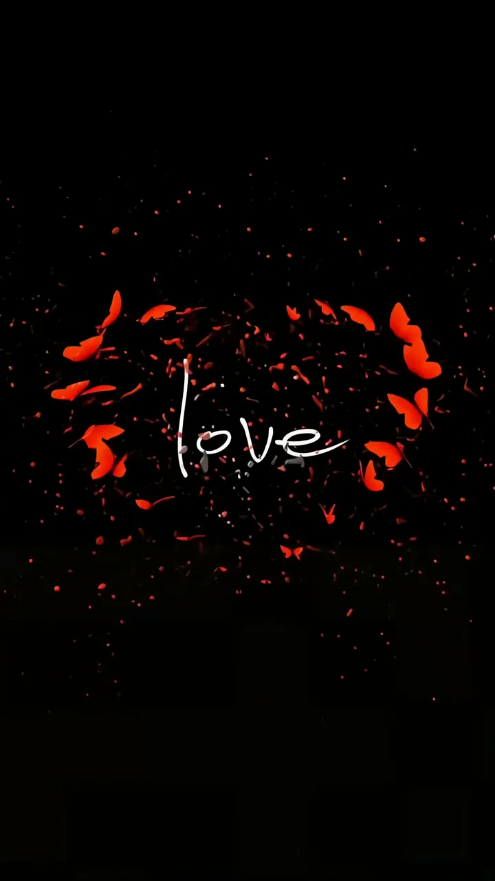 Red Butterfly Love Heart Animated Background