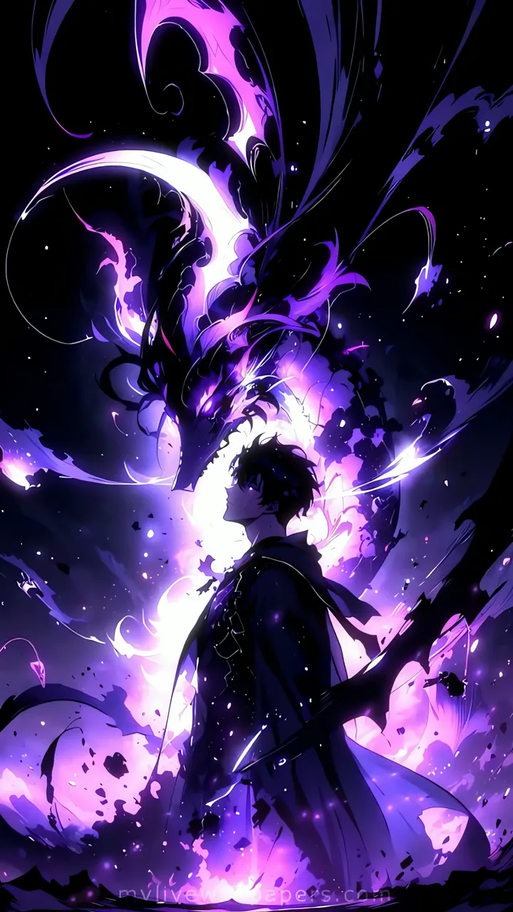 Purple Dragon Solo Leveling Anime Live Wallpaper