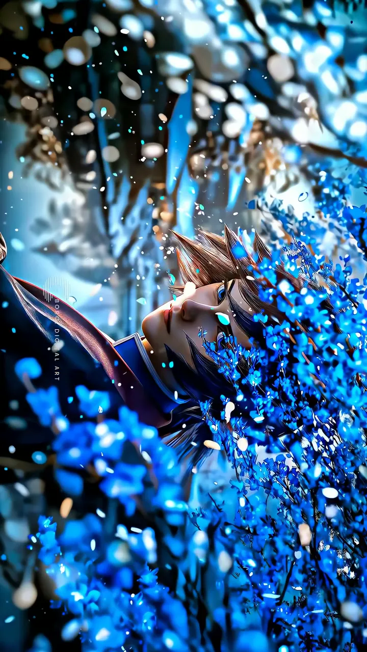 Giyu Tomioka Serene Blue Cherry Blossom Demon Slayer