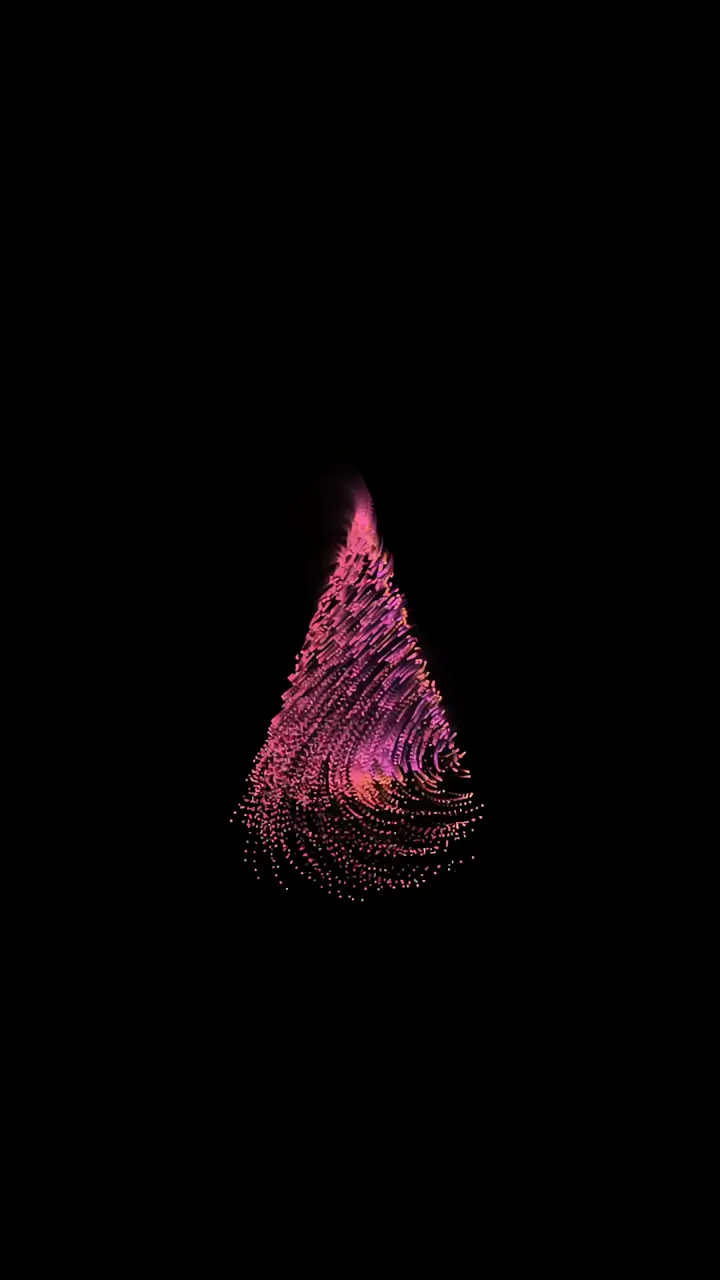 Abstract Pink Particle Drop Digital Art