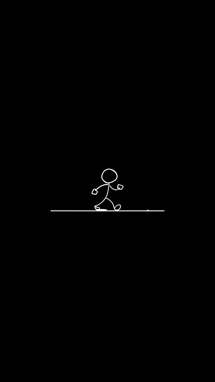 Simple Stick Figure Running Minimalist Animation