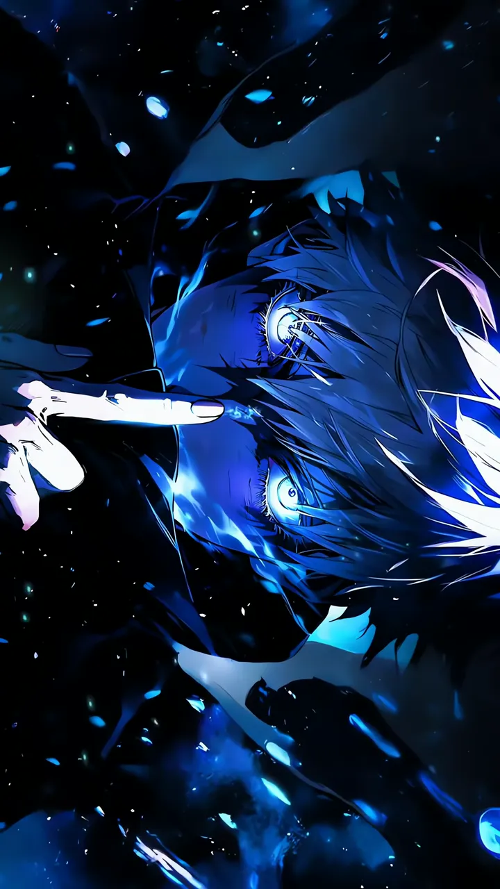 Satoru Gojo Blue Glow Anime Jujutsu Kaisen
