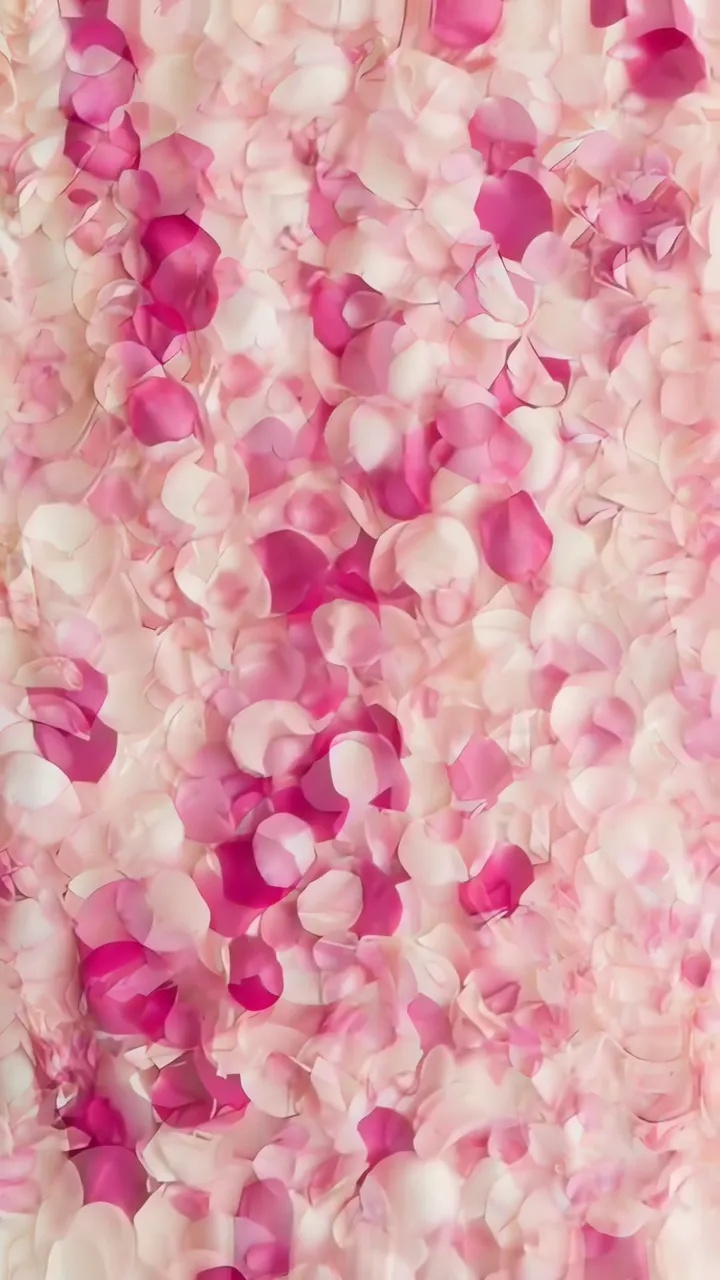 Pink Rose Petals Falling Romantic Motion