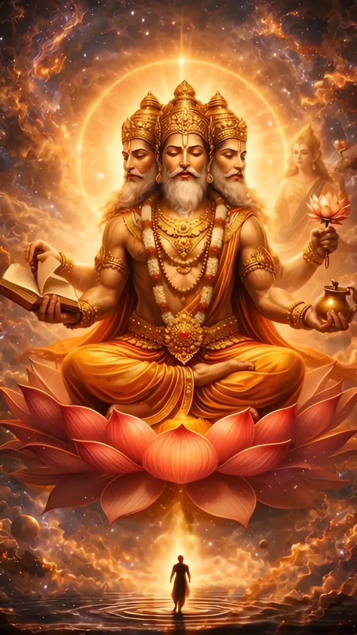 Trishul-Wielding Shiva Meditation With Golden Aura And Lotus