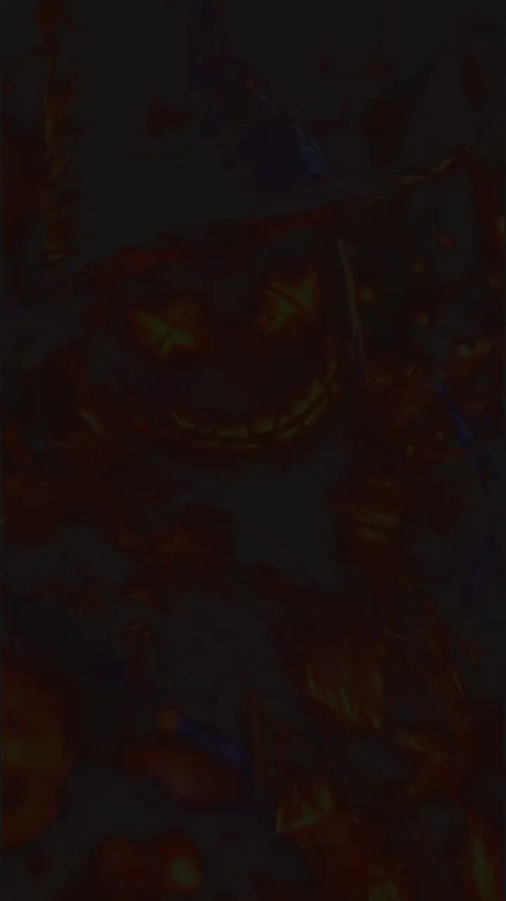 Epic Halloween Pumpkin With Glowing Eyes And Blood Splatter