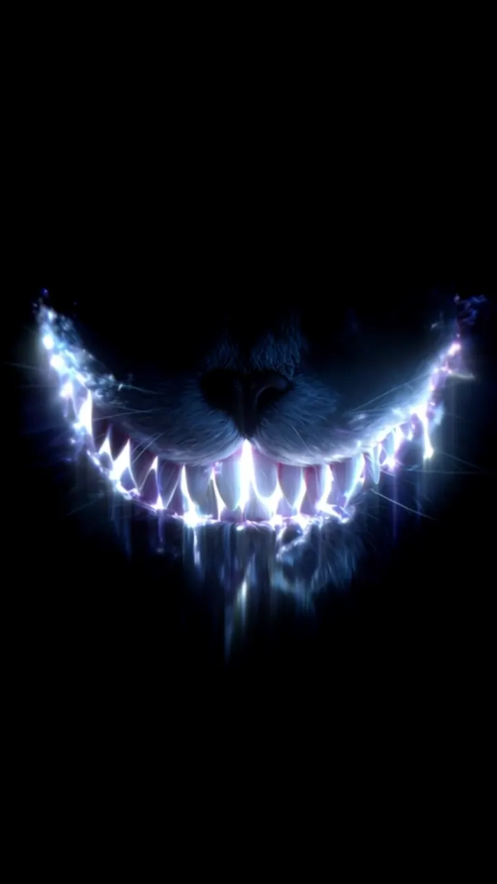 Sirenhead Cat With Glowing Blue Teeth And Electric Aura
