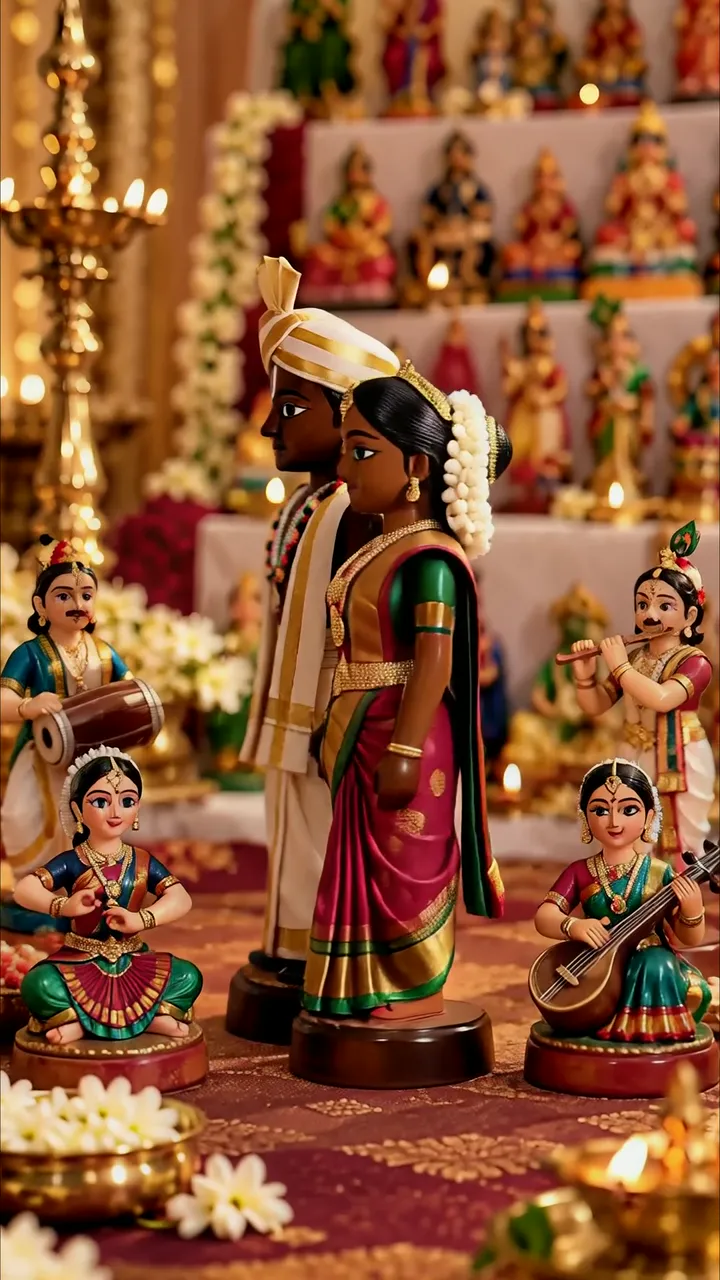 Radha Krishna Romantic Moonlight Temple Scene