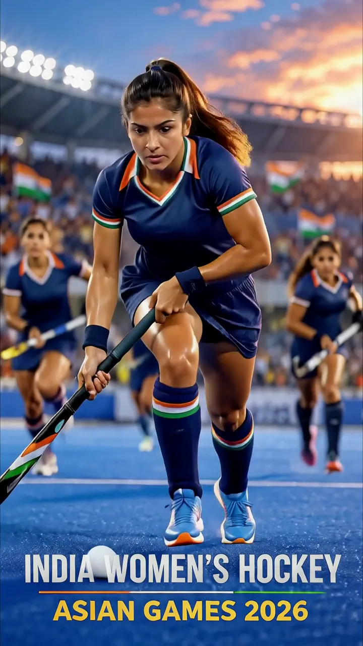India Women's Hockey Team Asian Games 2026 Live Wallpaper