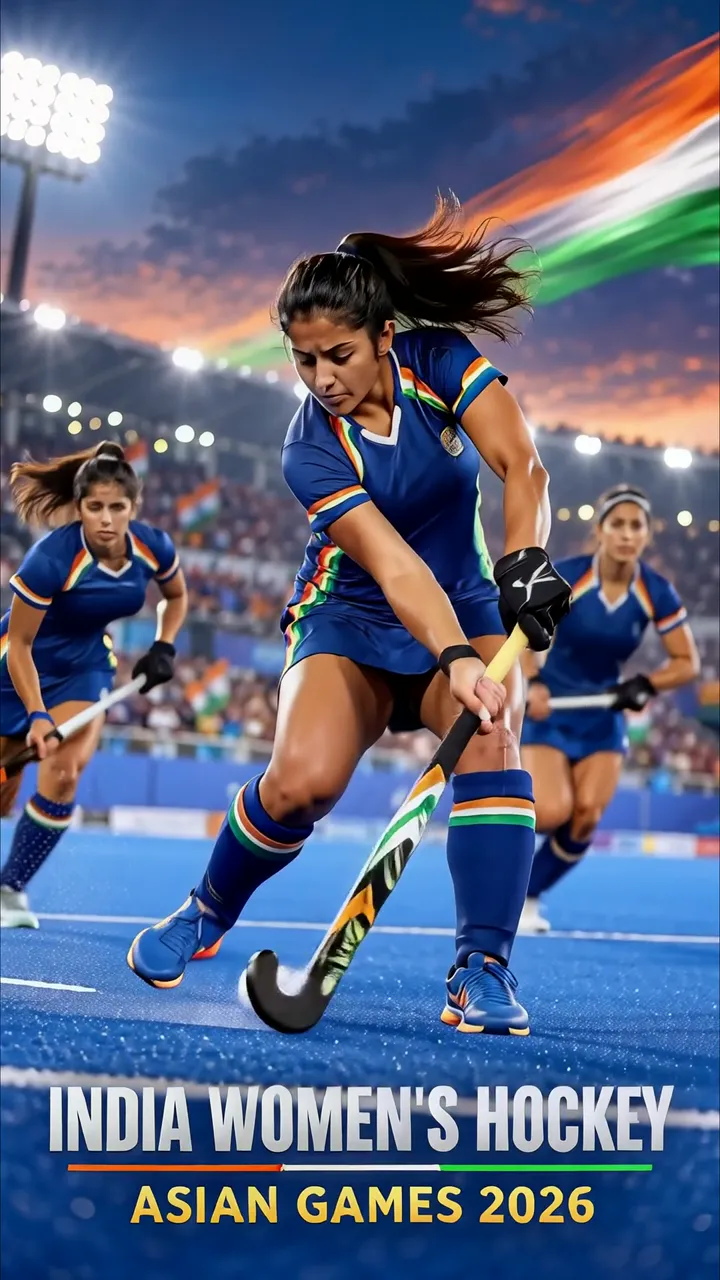 India Women's Hockey Team Asian Games 2026 Night Stadium