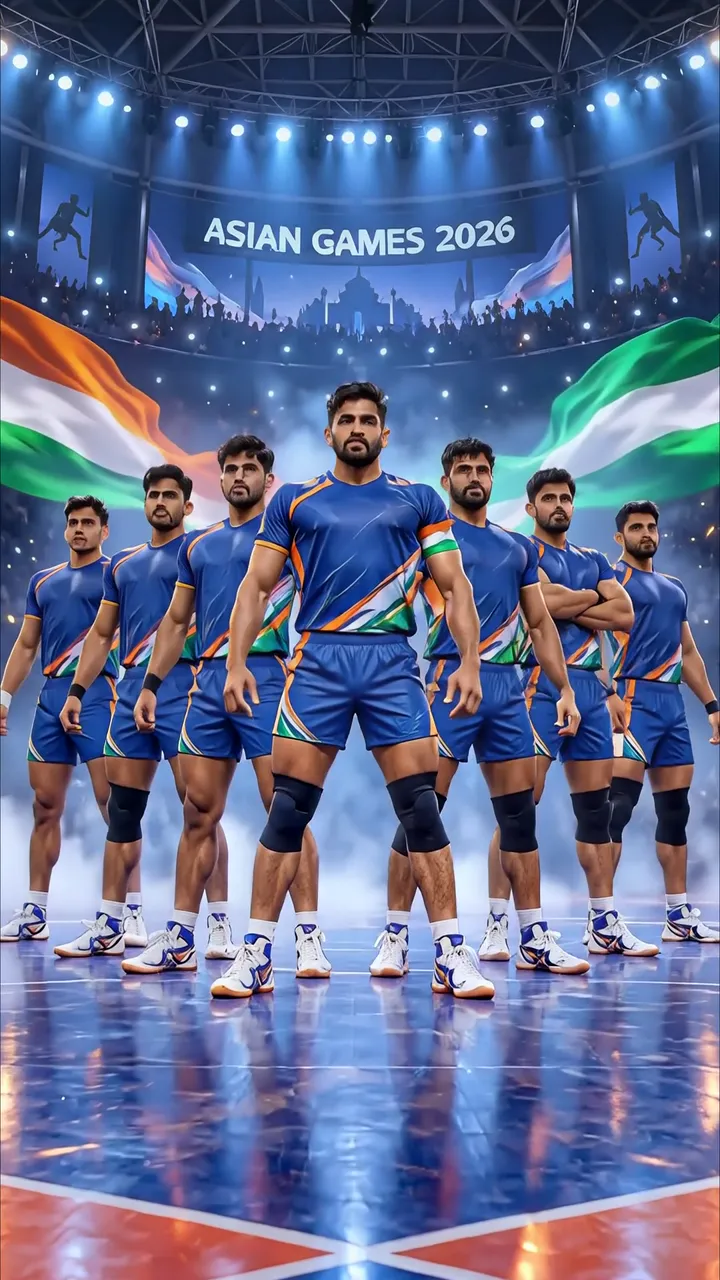 Indian Men's Volleyball Team Asian Games 2026 Stadium Scene